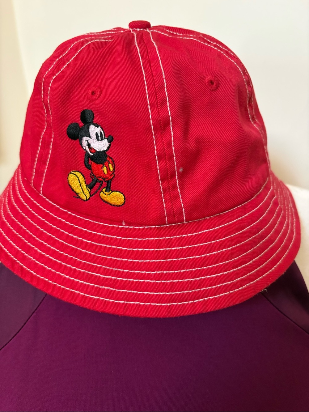 Vintage Mickey Mouse Embroidered Bucket Hat